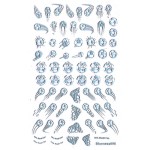 Stickere 3D pentru unghii Holografice Carving Cod Blueness006